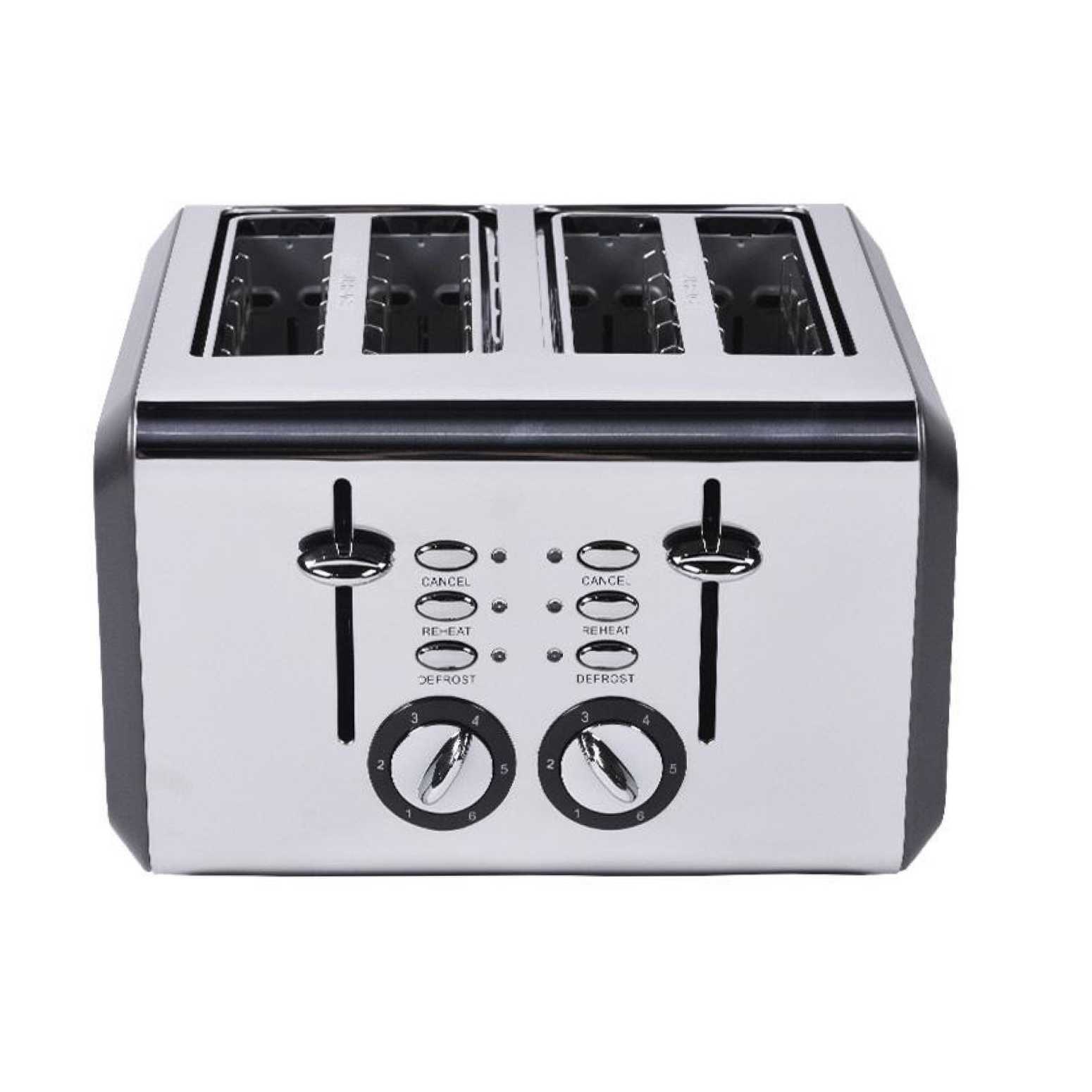 Berghoff Gem Titan Parlak Gümüş Gri Dört Dilim Ekmek Kızartma Makinesi - 2