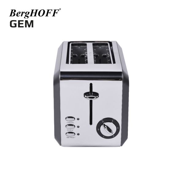 BERGHOFF - BergHOFF GEM TITAN Parlak Gümüş Gri İki Dilim Ekmek Kızartma Makinesi (1)
