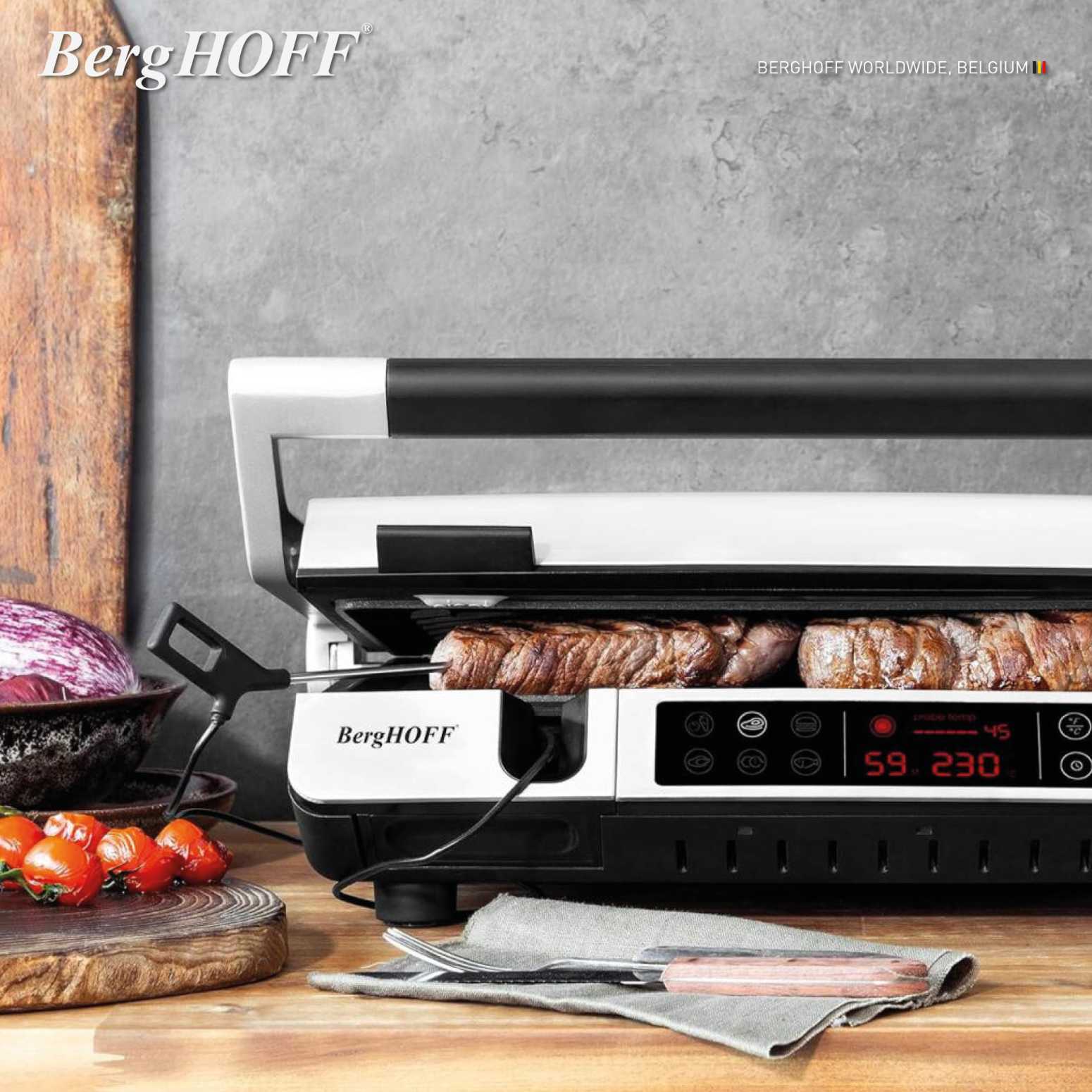 BergHOFF GEM TITAN PRO 6 Programlı Advanced Design Çelik  Izgara ve Tost Makinesi - 4