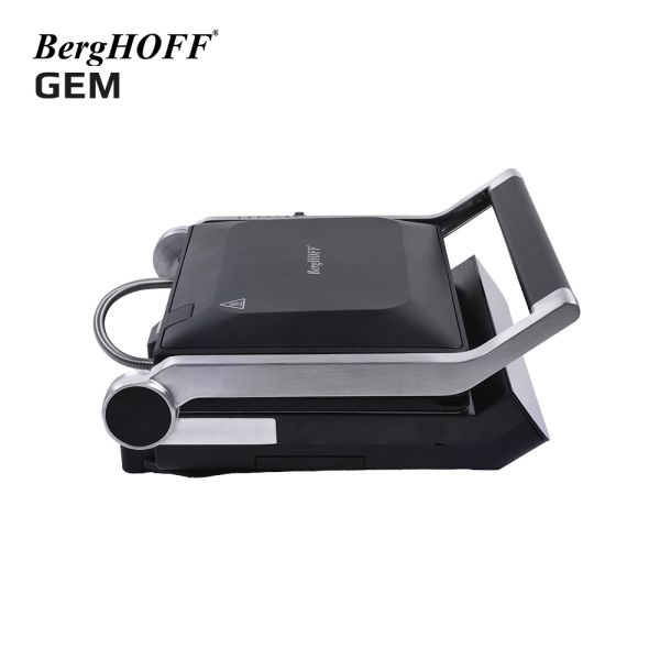 BergHOFF GEM TITAN Siyah Çelik Kapaklı Contact Izgara ve Tost Makinesi - 4