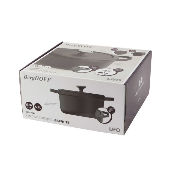 Berghoff Graphite Döküm Demir Tencere 26 cm - 4