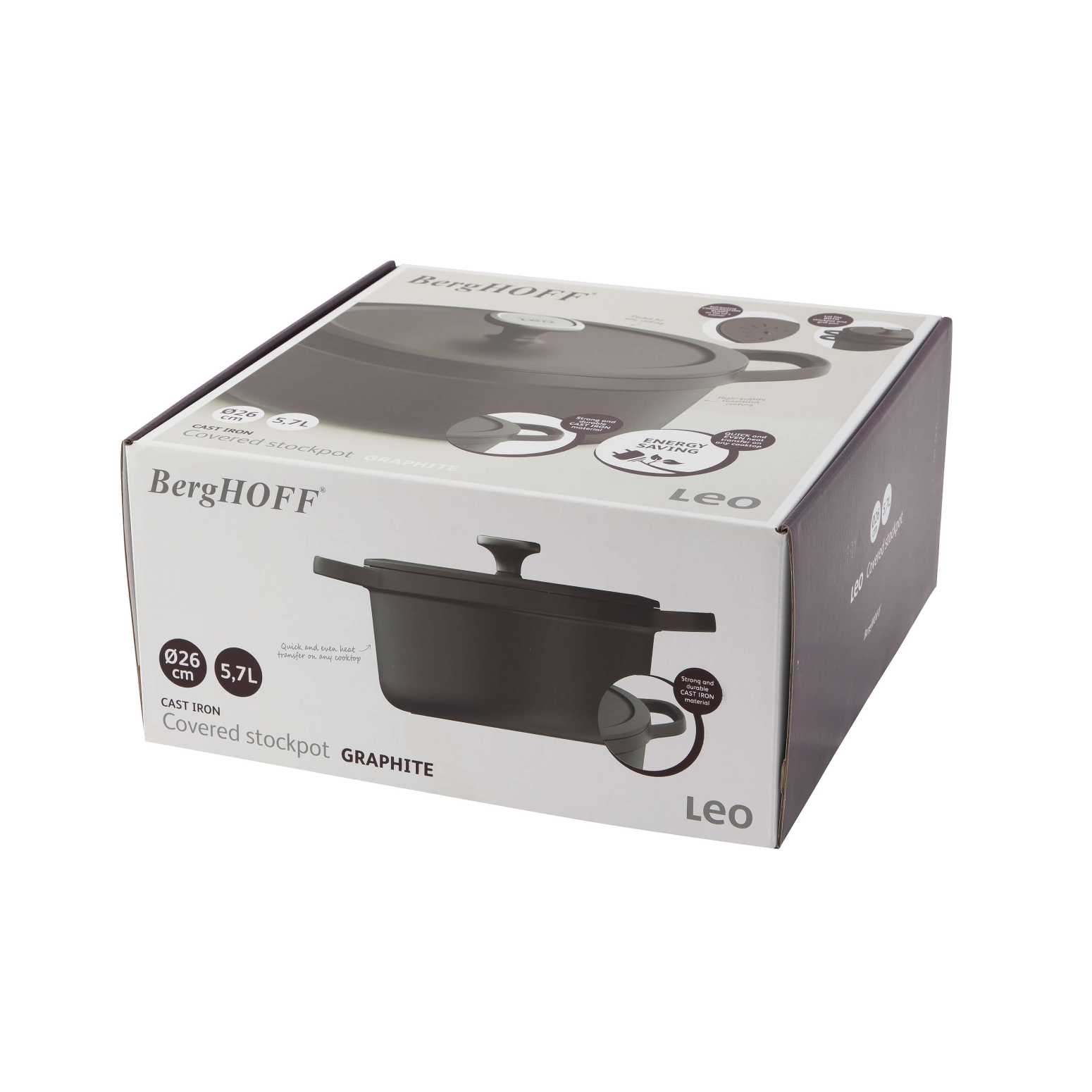 Berghoff Graphite Döküm Demir Tencere 26 cm - 4