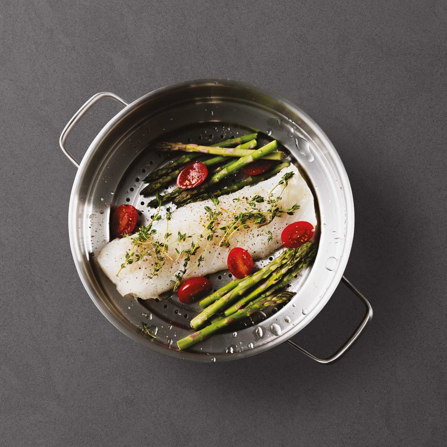 Berghoff Graphite 18/10 Paslanmaz Çelik Buharda Pişirici Süzgeç 20-24 cm - 2