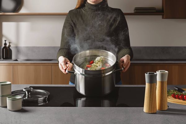 Berghoff Graphite 18/10 Paslanmaz Çelik Buharda Pişirici Süzgeç 20-24 cm - 5