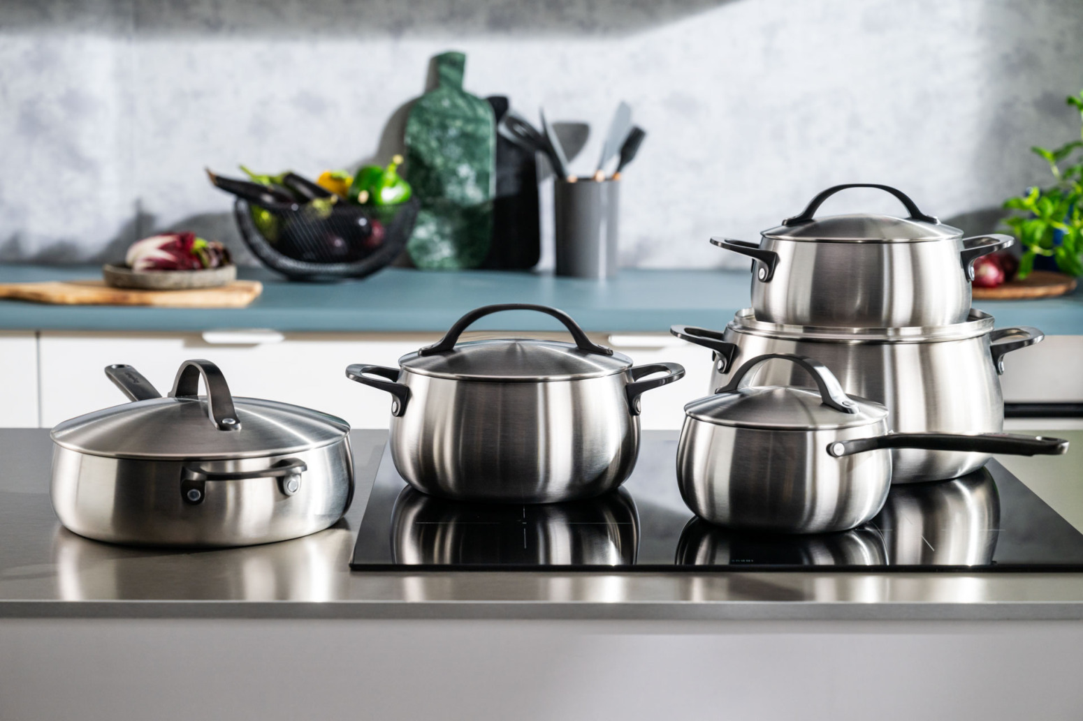 Berghoff Home Belly 10lu Tencere Seti Smokey Siyah - 2