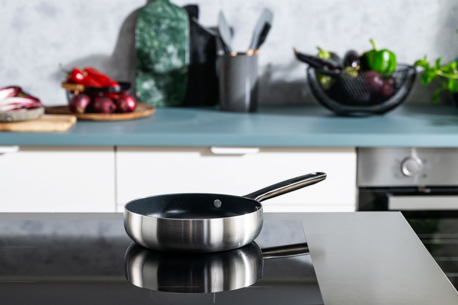 Berghoff Home Belly 2li Yapışmaz Yüzeyli Tava Seti 20-24cm Füme Siyah - 3