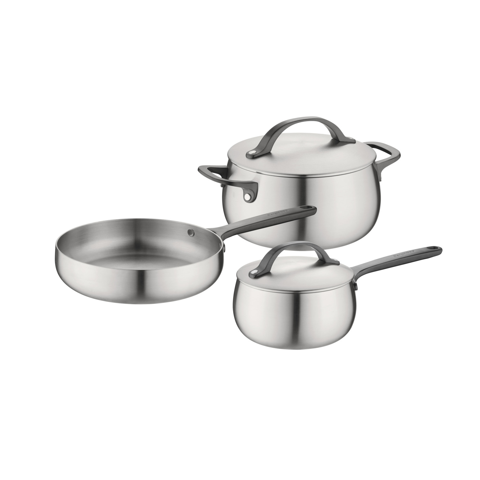 Berghoff Home Belly 5li Tencere Seti Smokey Siyah - 1