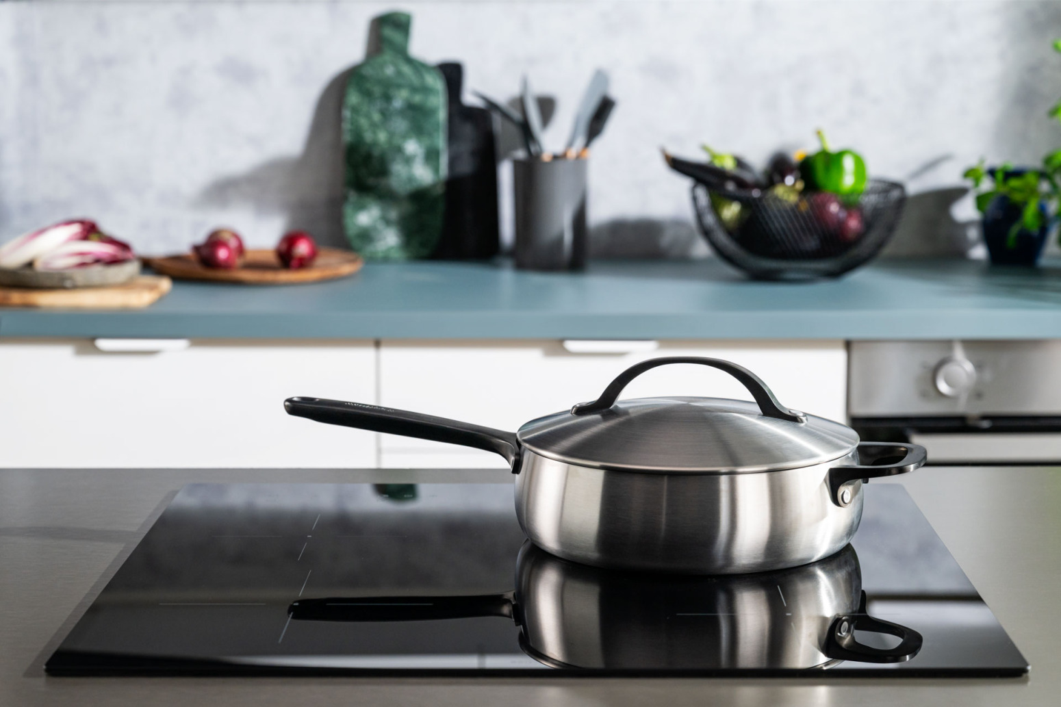 Berghoff Home Belly Kapaklı Sote Tavası 24cm Füme Siyah - 3