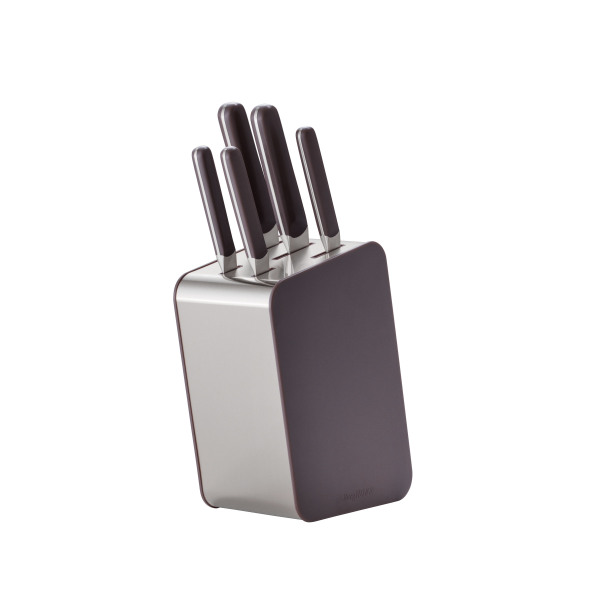 Berghoff Home Elements 6lı Bıçak Bloğu Seti Peppercorn
