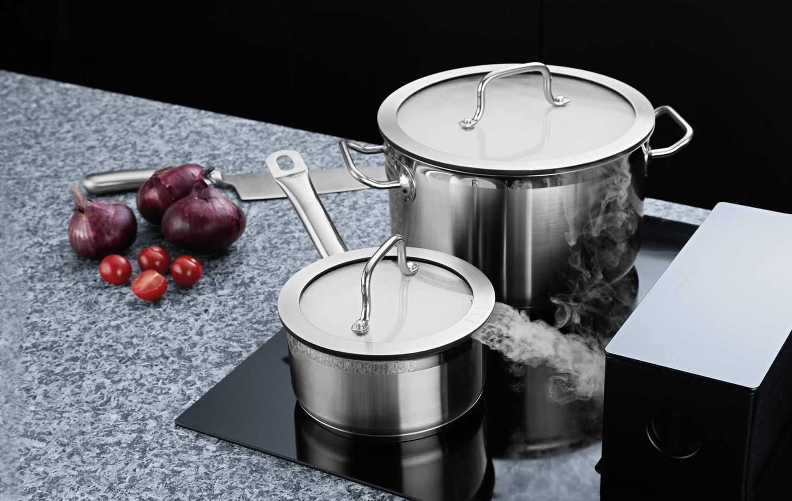 Berghoff Hotel Downdraft 7 Parça 18/10 Paslanmaz Çelik Tencere Seti - 5