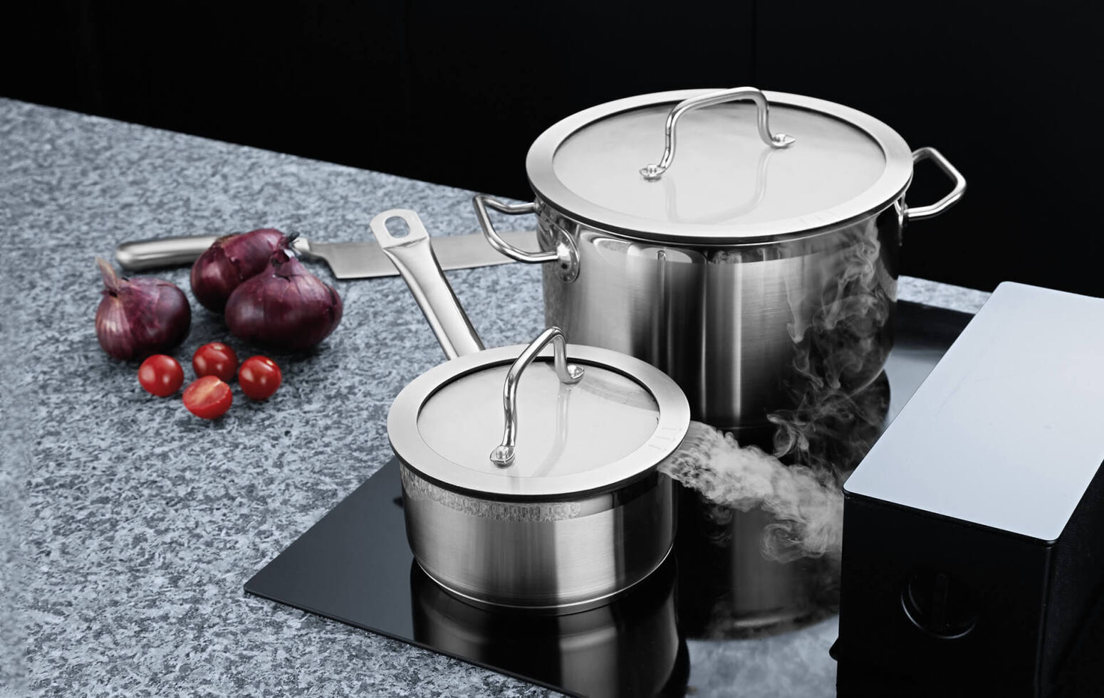 Berghoff Hotel Downdraft 7 Parça 18/10 Paslanmaz Çelik Tencere Seti - 5