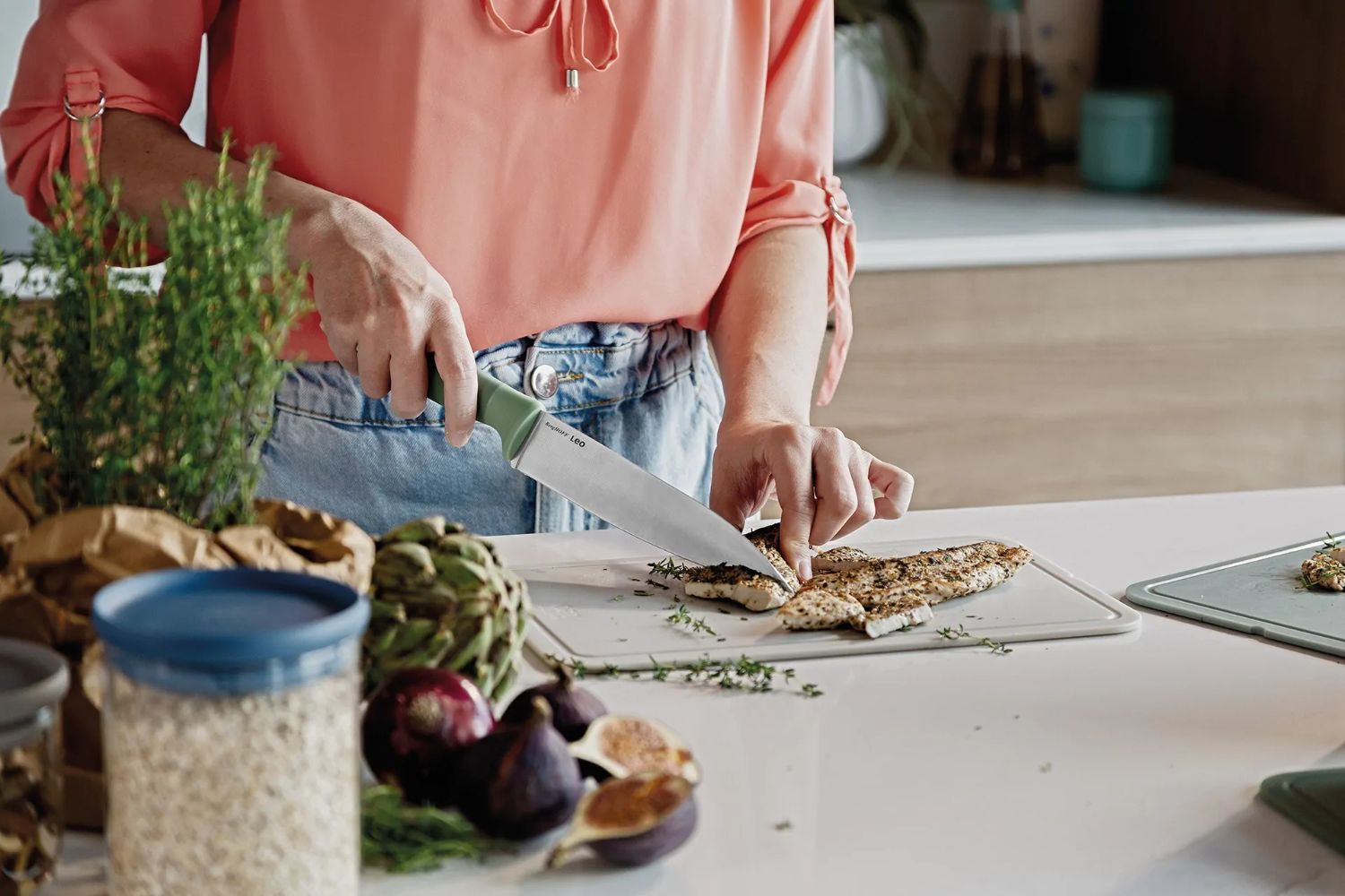 Berghoff Leo 18/10 Paslanmaz Çelik Bıçak Bloğu 6 Parça Seti - 5