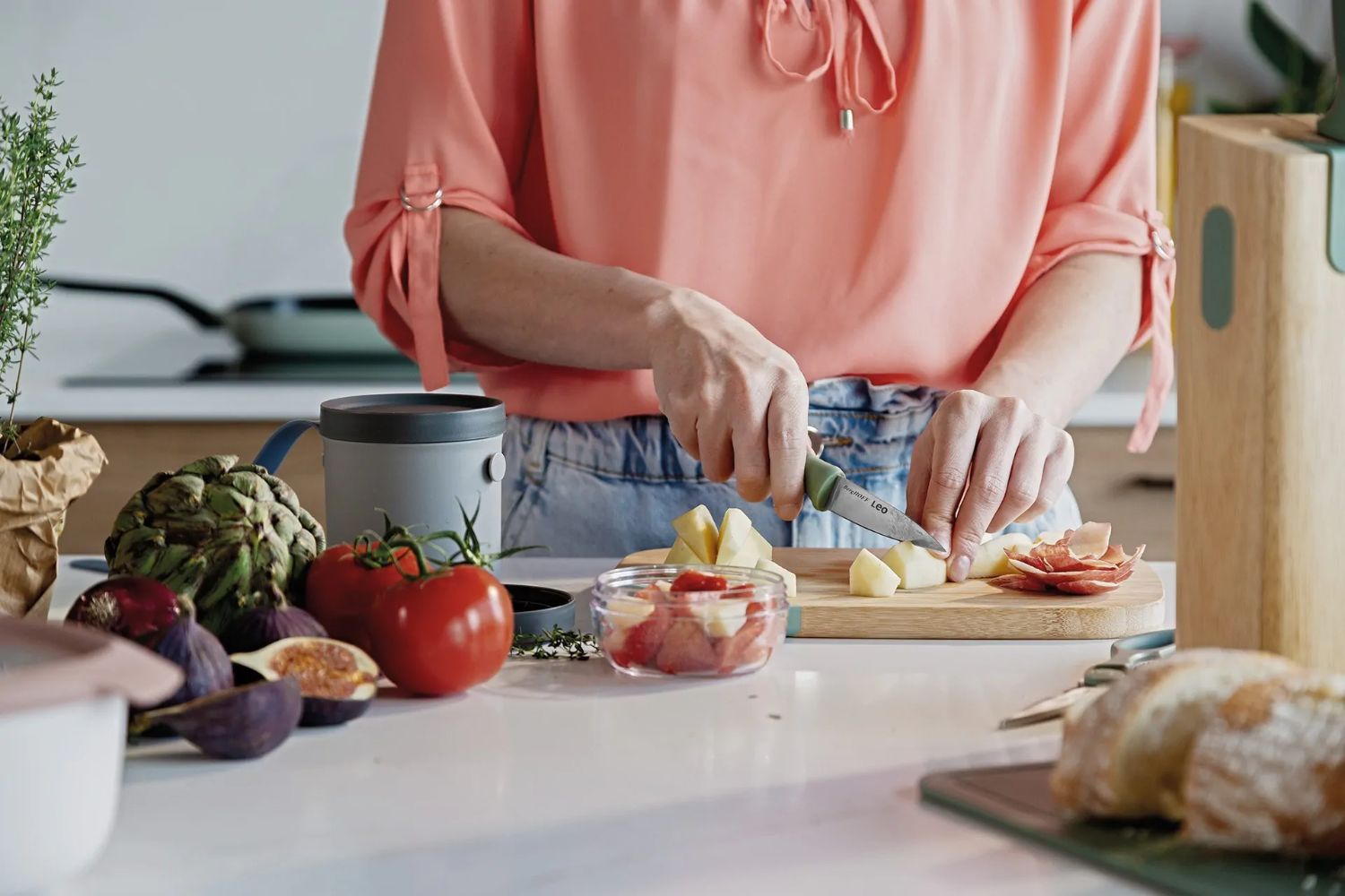 Berghoff Leo 18/10 Paslanmaz Çelik Bıçak Bloğu 6 Parça Seti - 7