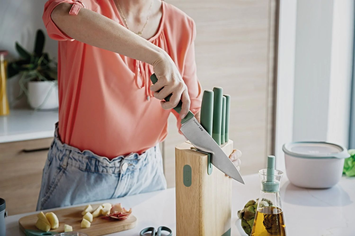 Berghoff Leo 18/10 Paslanmaz Çelik Bıçak Bloğu 6 Parça Seti - 8