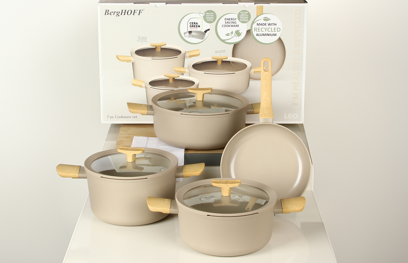 BergHOFF LEO Balance Latte  rengi  Tencere Seti 7 Parça - 2