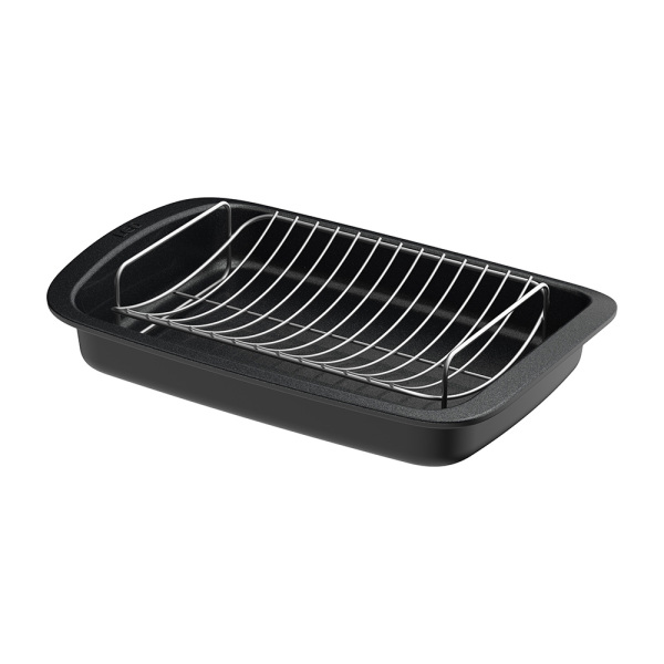 BergHOFF LEO GRAPHITE Çıkarılabilir Raflı Yapışmaz Grafit Izgara Güveç 42x28cm - 1