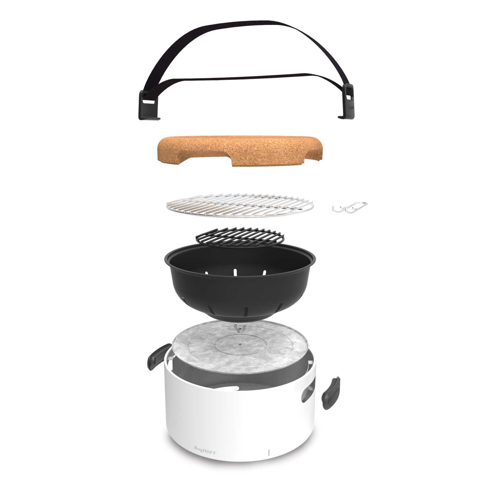 Berghoff Leo Masa Üstü Beyaz Mangal - 4
