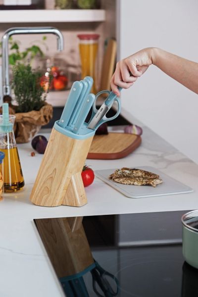 Berghoff Leo Paslanmaz 18/10 Çelik Bıçak Bloğu 7 Parça Seti - 9