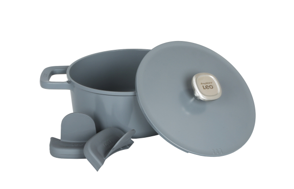 Berghoff Leo Phantom Kapakli Yapişmaz Tencere 24 Cm Smoked Grey (1)