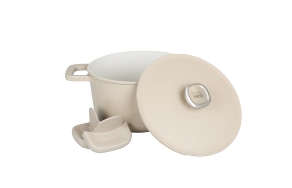  - LEO PHANTOM KAPAKLI YAPIŞMAZ DERİN TENCERE 24 CM LATTE (1)