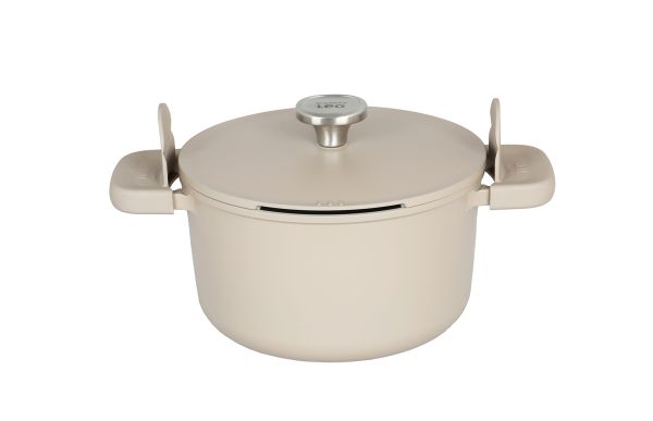 Berghoff Leo Phantom Kapakli Yapişmaz Derin Tencere 24 Cm Latte