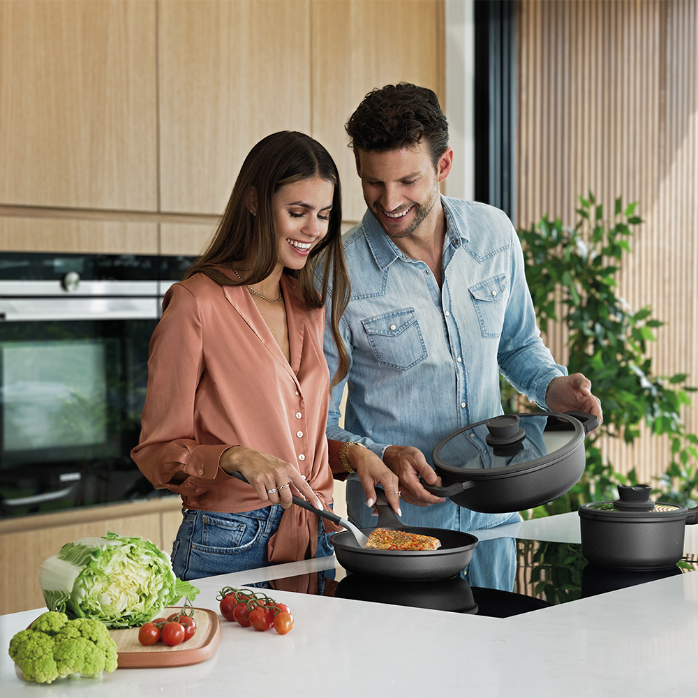 BergHOFF LEO STONE Yapışmaz Alüminyum Döküm  Kızartma Tavası 24 cm - 3