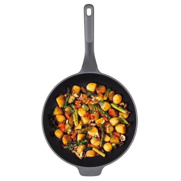BergHOFF LEO STONE Yapışmaz Alüminyum Döküm Wok Tava 30 cm (1)