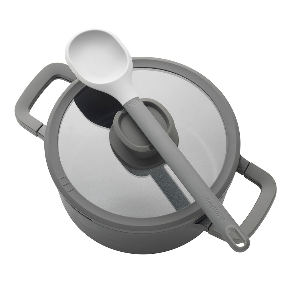 BergHOFF LEO STONE Yapışmaz Kapaklı Alüminyum Döküm Derin Tencere 24x14 cm - 3