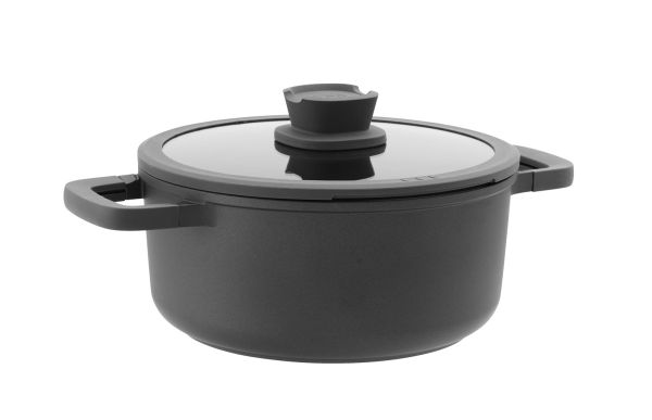 Berghoff Leo Stone Yapışmaz Kapaklı  Alüminyum Döküm Tencere 24x11 cm