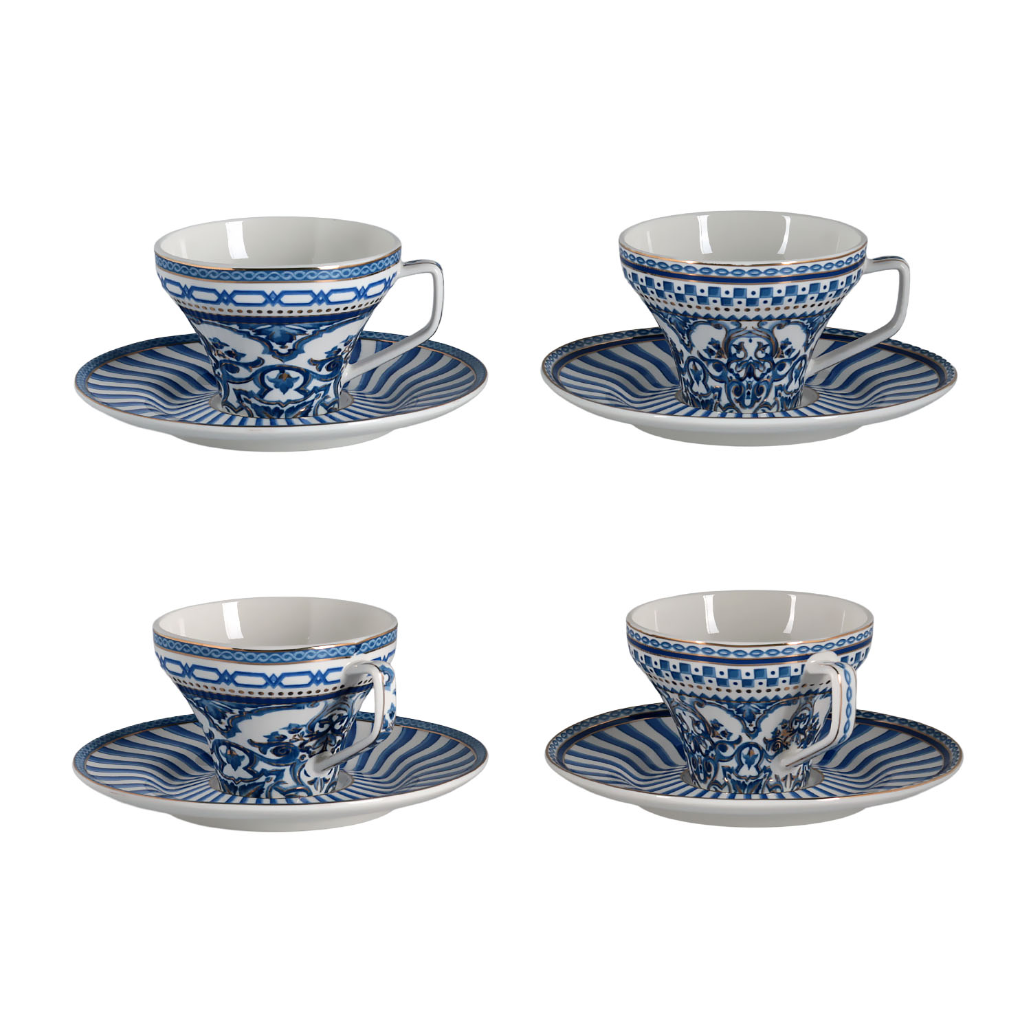 Berghoff Lunetta Bone 4Lu Kahve Fincani Seti - 1