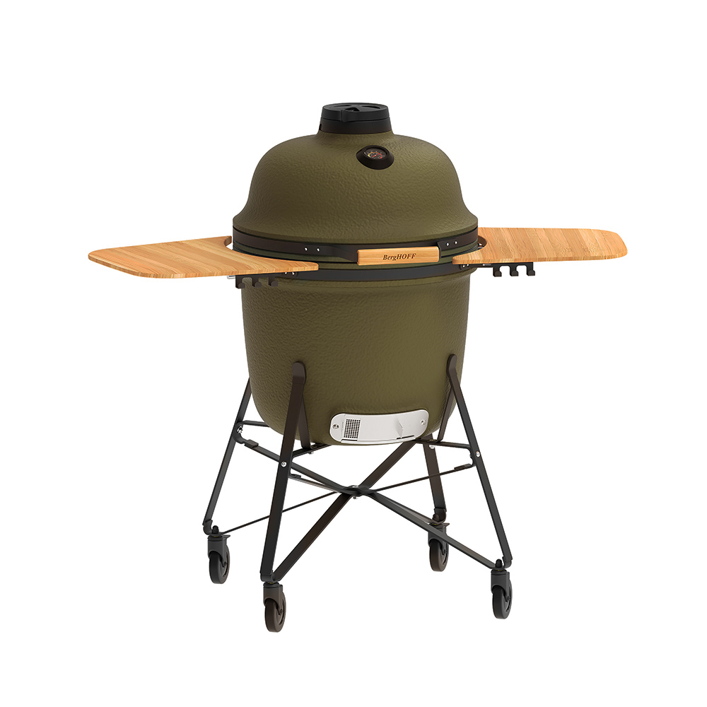 Berghoff Ron Mat Haki Yeşil Büyük Seramik Barbekü ve Fırın 58 cm - 1
