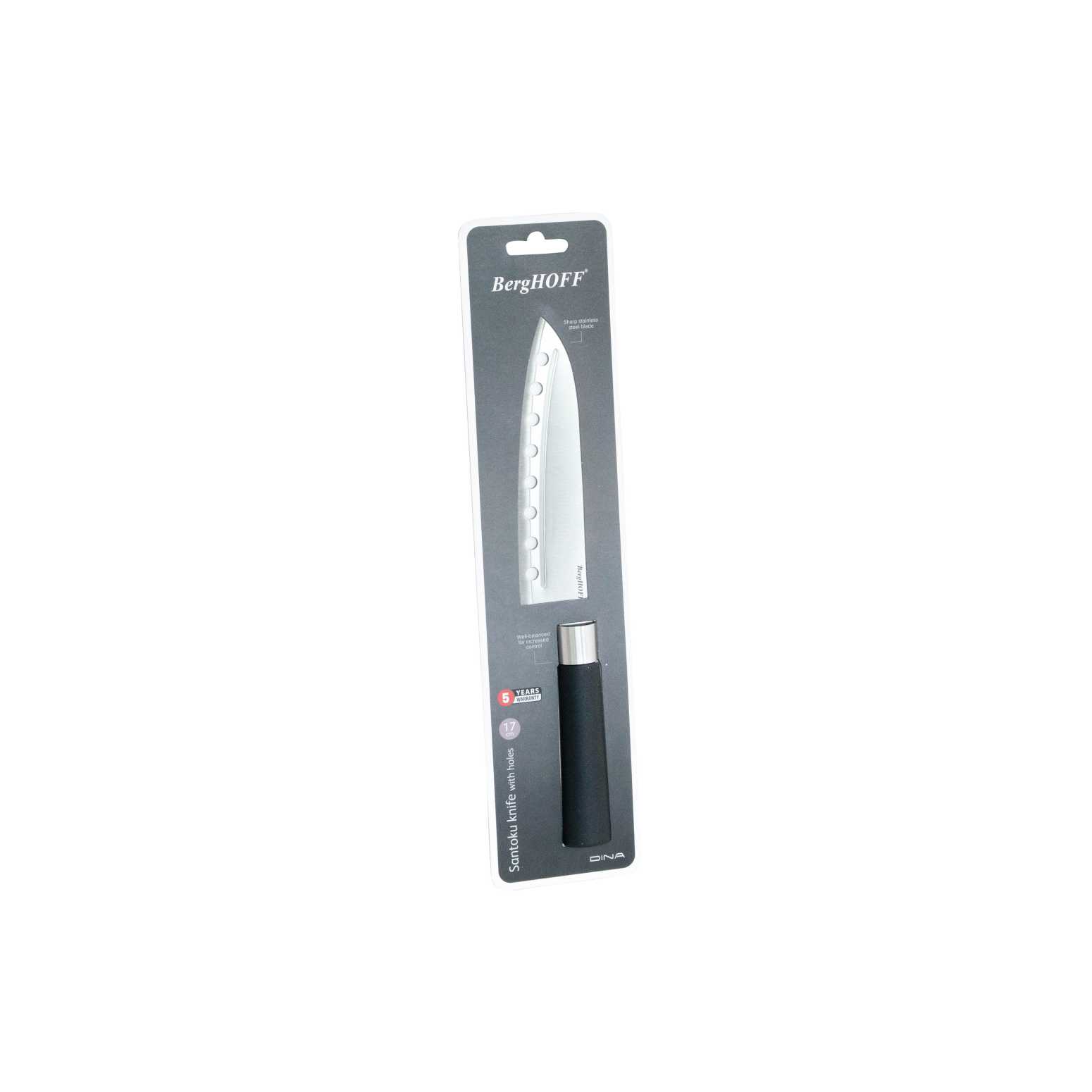 BerhgHOFF Dina Codon Paslanmaz Çelik  Santoku Bıçağı 17cm - 2