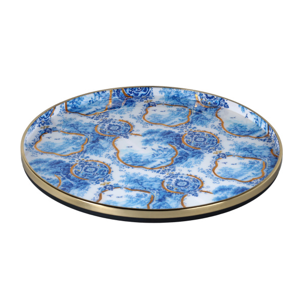 Blue Heritage Dekoratif Tepsi 41cm