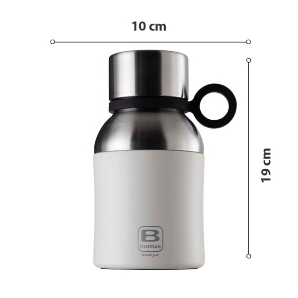 Bugatti Paslanmaz Çelik Mat Beyaz Yemek Termosu 500Ml (1)