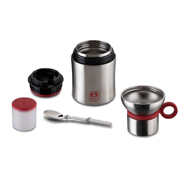 Bugatti Paslanmaz Çelik Mat Gümüş Rengi Yemek Termosu 500Ml - 4