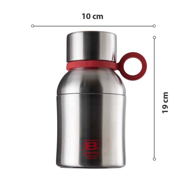 Bugatti Paslanmaz Çelik Mat Gümüş Rengi Yemek Termosu 500Ml (1)