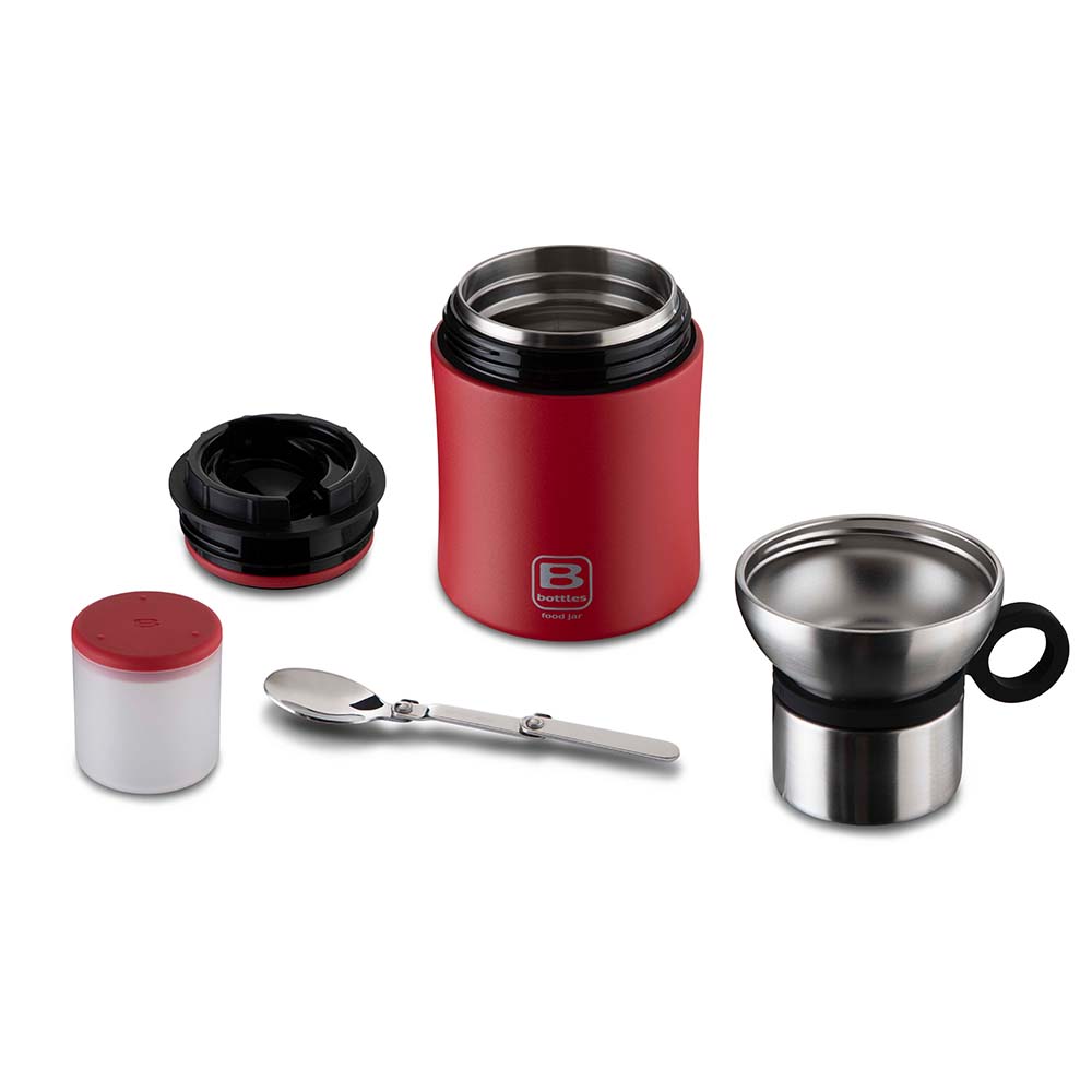 Bugatti Paslanmaz Çelik Mat Kırmızı Yemek Termosu 500Ml - 4