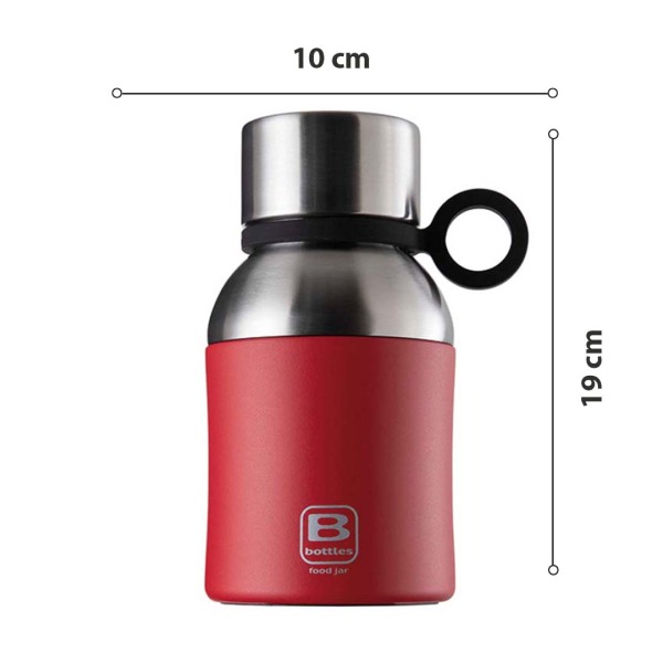 Bugatti Paslanmaz Çelik Mat Kırmızı Yemek Termosu 500Ml (1)