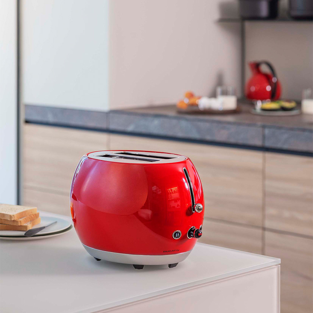 Bugatti Romeo Parlak Kırmızı Ekmek Kızartma Makinesi - 4