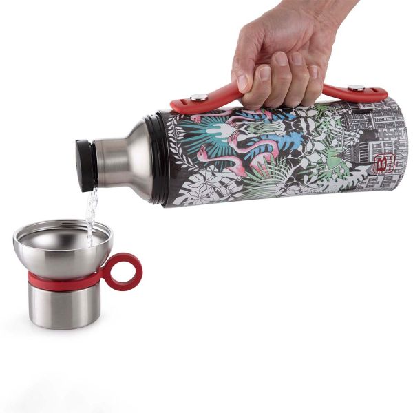 Bugatti Termo Taşıma Kulplu Paslanmaz Çelik La Vılle Desenli Termos 1500Ml - 4