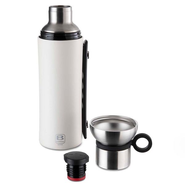 Bugatti Termo Taşıma Kulplu Paslanmaz Çelik Mat Beyaz Termos 1500Ml - 3