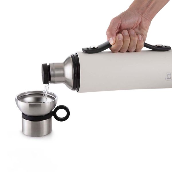 Bugatti Termo Taşıma Kulplu Paslanmaz Çelik Mat Beyaz Termos 1500Ml - 4