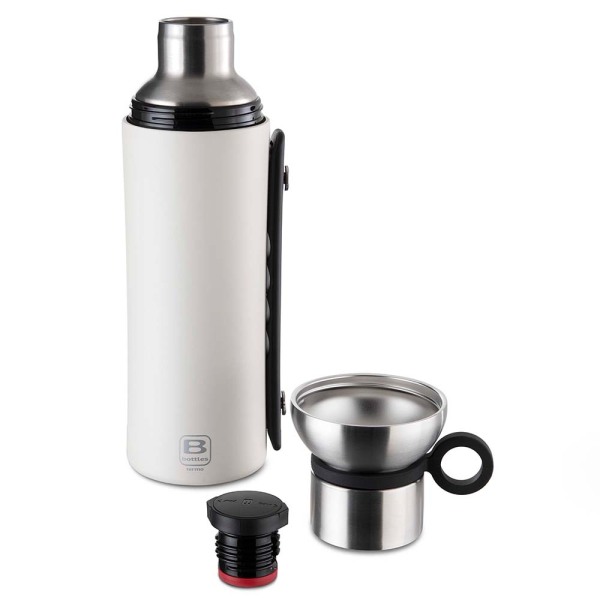 Bugatti Termo Taşıma Kulplu Paslanmaz Çelik Mat Beyaz Termos 1500Ml - 2