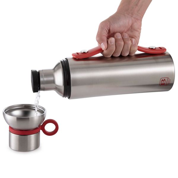 Bugatti Termo Taşıma Kulplu Paslanmaz Çelik Mat Gümüş Rengi Termos 1500Ml - 4