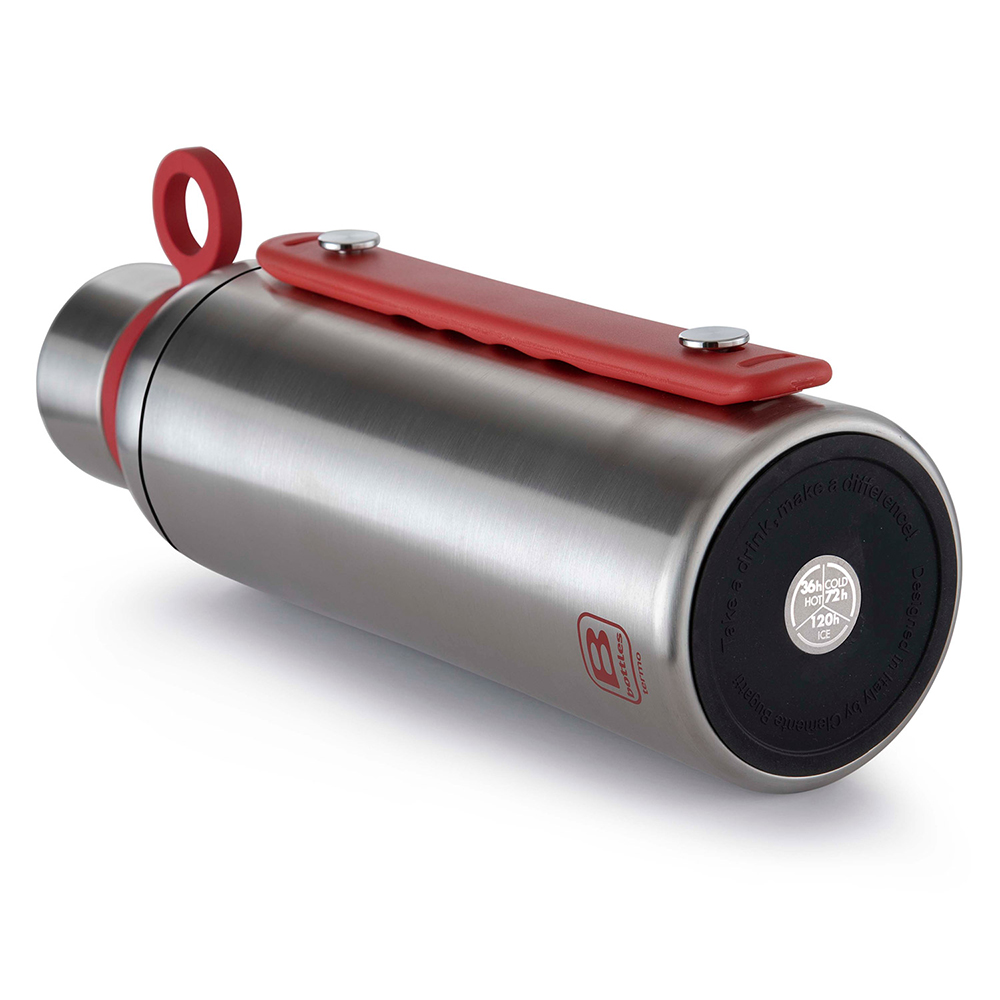 Bugatti Termo Taşıma Kulplu Paslanmaz Çelik Mat Gümüş Rengi Termos 1500Ml - 5