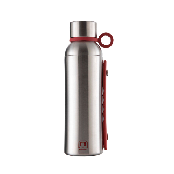 Bugatti Termo Taşıma Kulplu Paslanmaz Çelik Mat Gümüş Rengi Termos 1500Ml