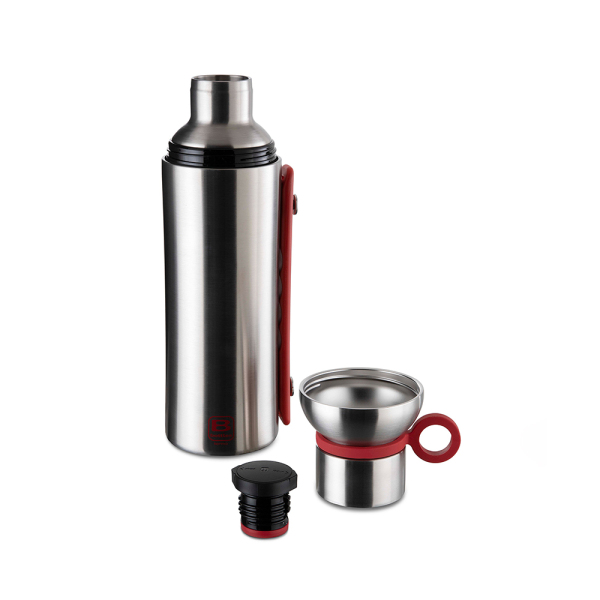 Bugatti Termo Taşıma Kulplu Paslanmaz Çelik Mat Gümüş Rengi Termos 1500Ml (1)