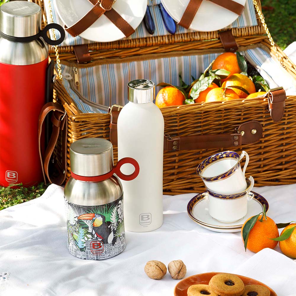 Bugatti Termo Taşıma Kulplu Paslanmaz Çelik Mat Kırmızı Termos 1500Ml - 6