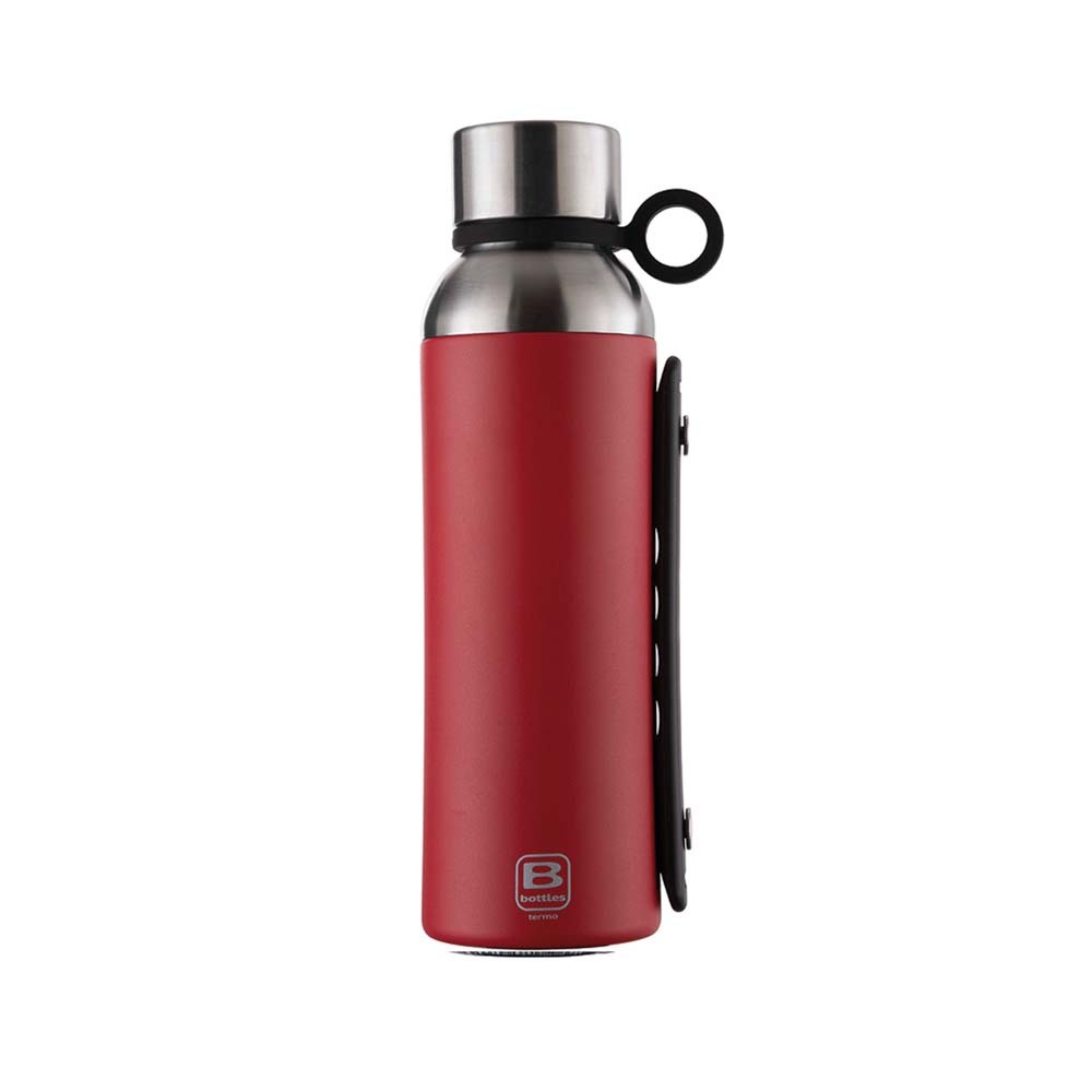 Bugatti Termo Taşıma Kulplu Paslanmaz Çelik Mat Kırmızı Termos 1500Ml - 1