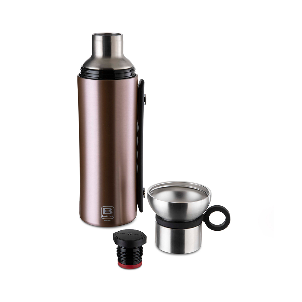 Bugatti Termo Taşıma Kulplu Paslanmaz Çelik Rose Gold Termos 1500Ml - 2